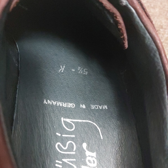 Semler Germany women's brown suede leather comfort walking shoes velcro - Picture 10 of 13